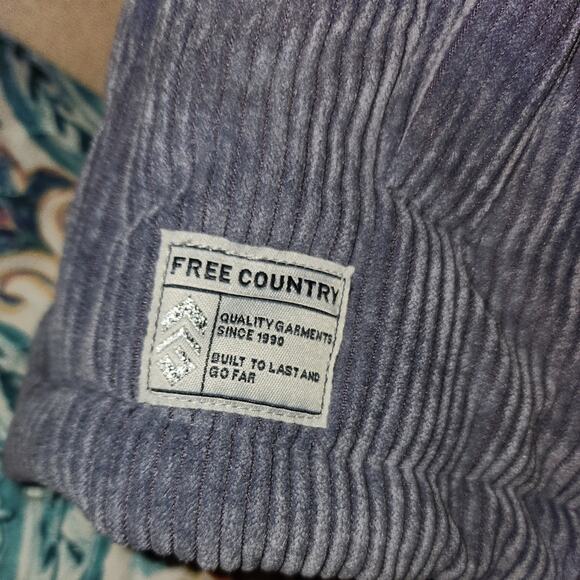 FREE COUNTRY NWT COURDOROY GREY QUILTED COUNTRY JACKET - Picture 6 of 6